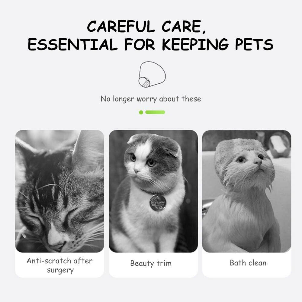 Adjustable Pet Neck Cone Recovery Pet Cat Recovery Collar Cat Soft Lemon Neck Cone Adjustable Pet E Collar After Surgery, Wound Healing Protective Cat Elizabethan Collar For Kitten & Puppy