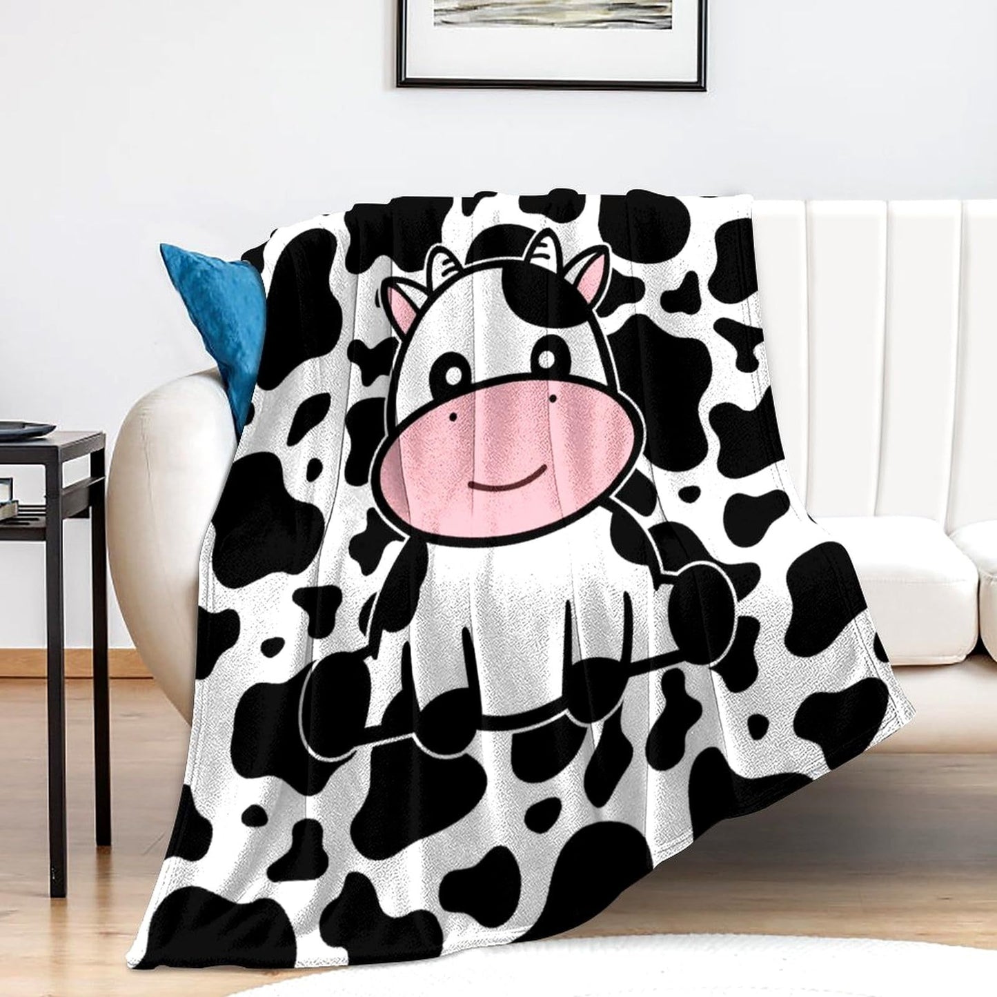 Cows Pattern Printed Flannel Digital Blanket